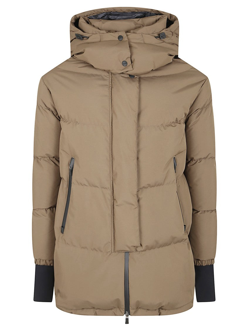 Herno Padded Down Coat With High Collar And Hood