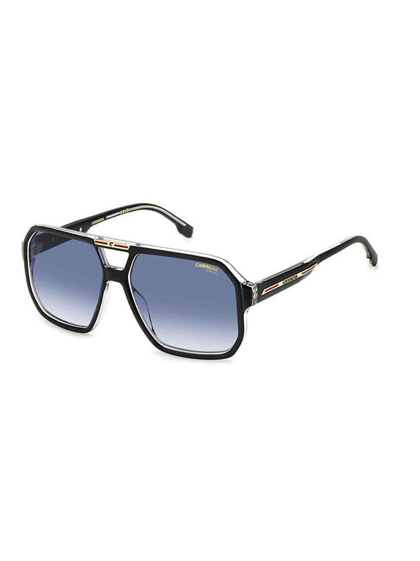 Carrera Geometric Black Frame Gradient Lens Sunglasses
