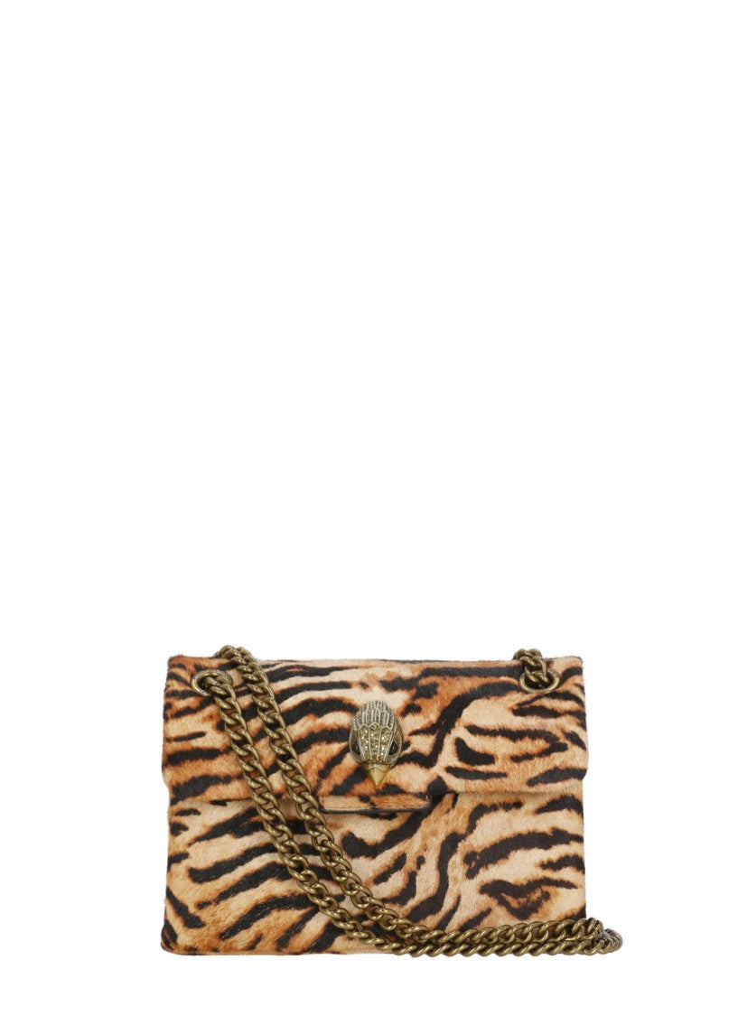 Kurt Geiger Tiger Pony Skin Rhinestone Accents Mini Shoulder Bag
