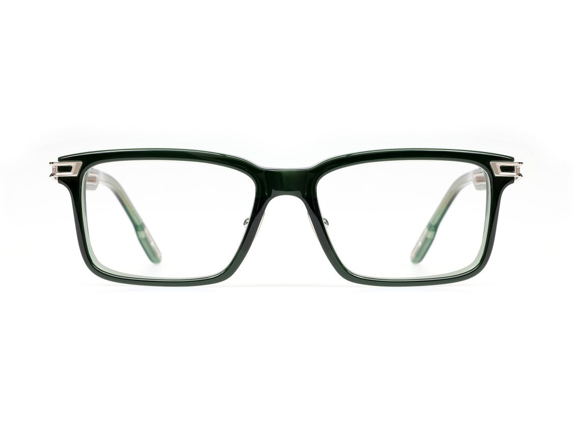 Maybach Green The Serenity I Translucent Square Eyeglasses