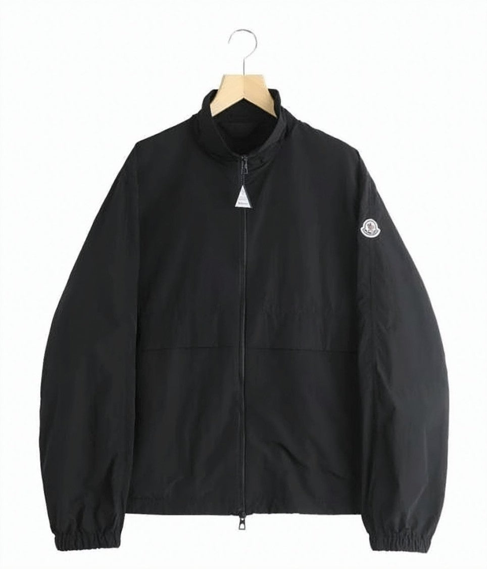 Moncler Fitted Black Jacket With Adjustable Waist And Hood