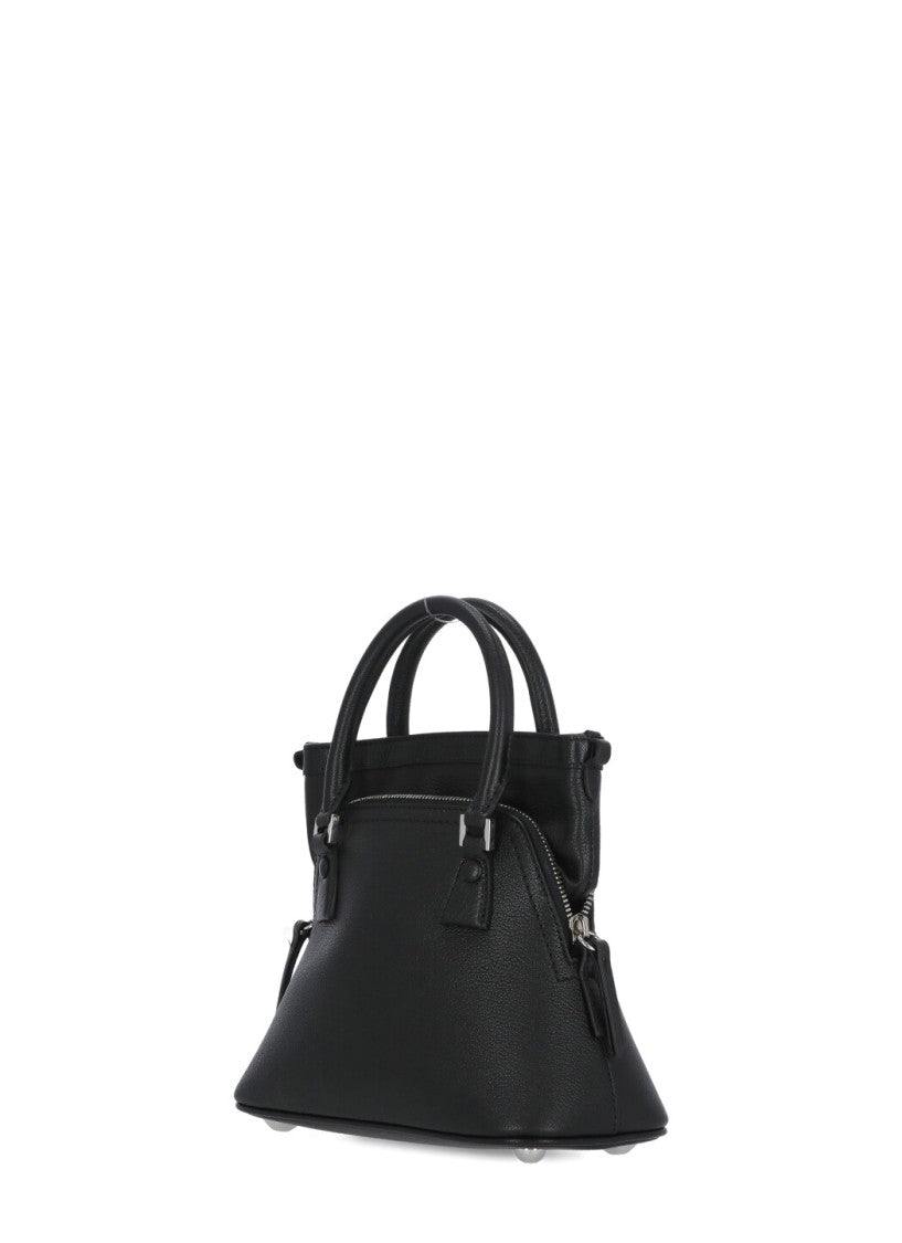 Maison Margiela Micro Handbag With Textured Leather And Iconic Stitches