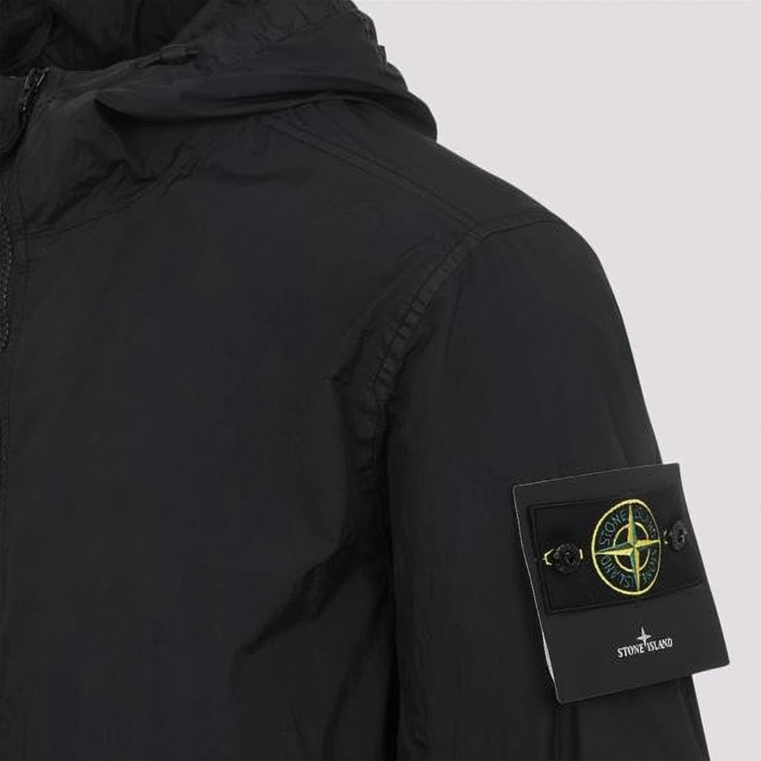 Stone Island Crinkled Nylon Hooded Jacket