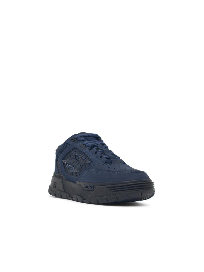 Amiri Blue Ma-94 Leather Mesh Sneakers