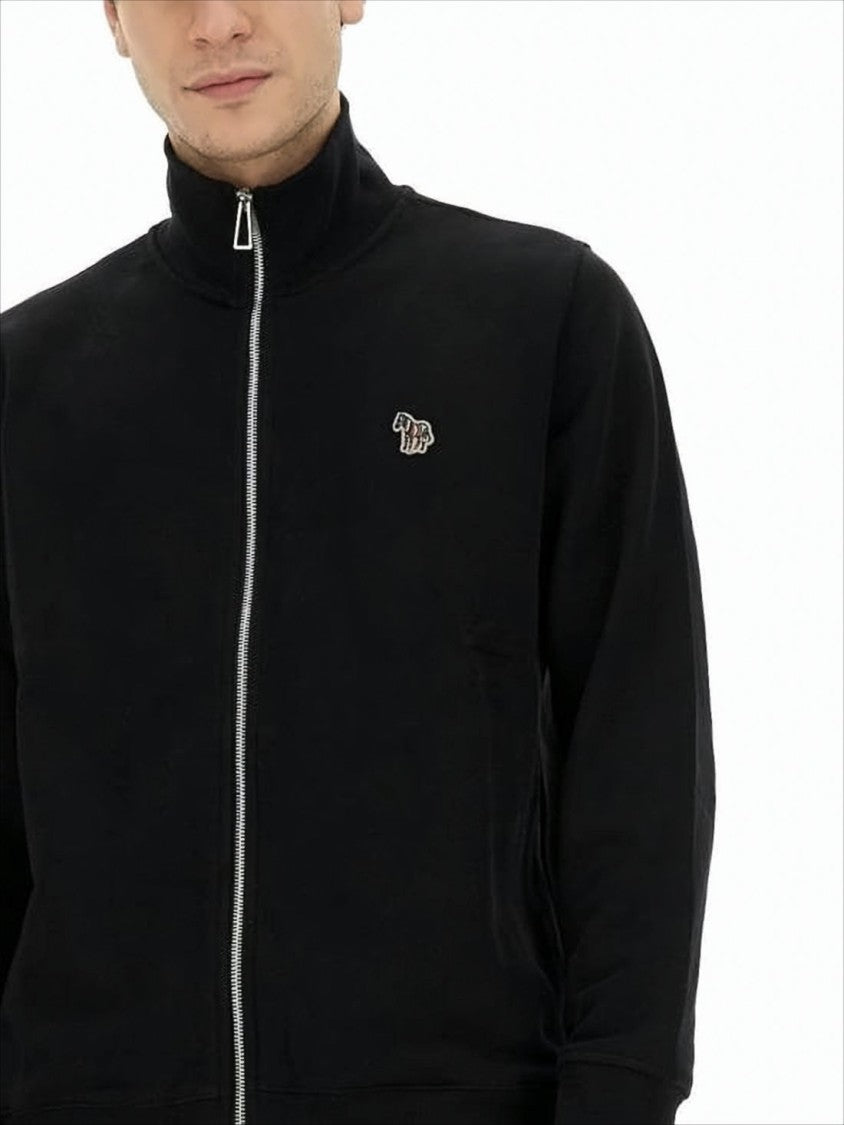Paul Smith Black Zip-Up Jacket With High Collar
