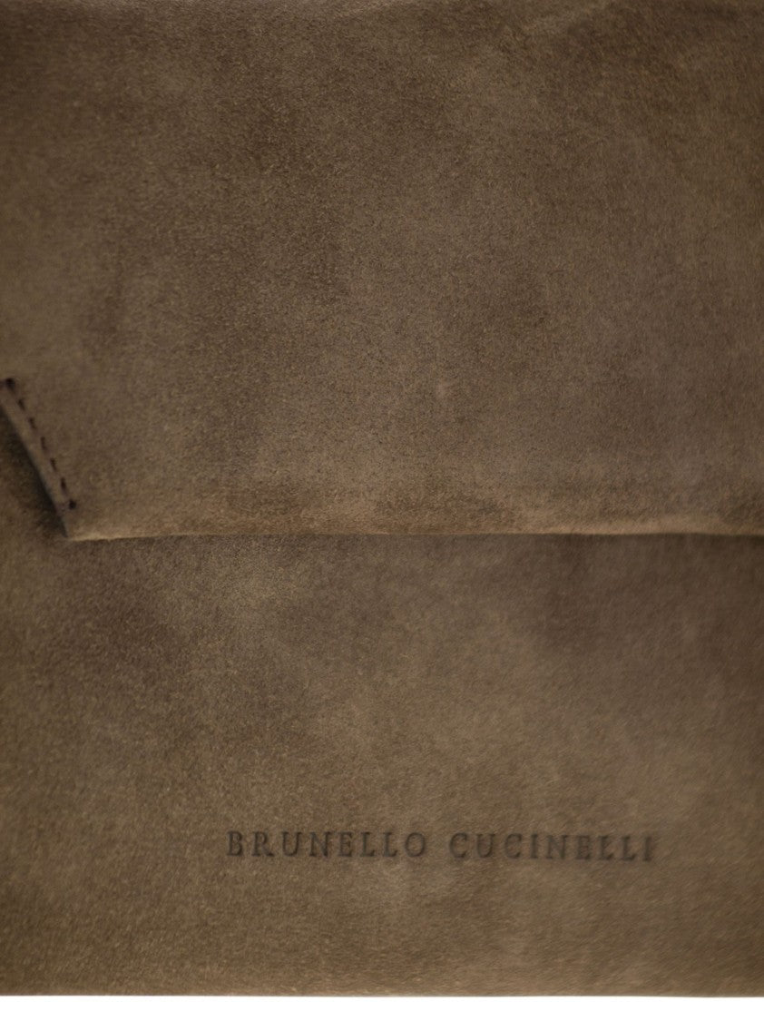 Brunello Cucinelli Bc Duo Suede Clutch Bag
