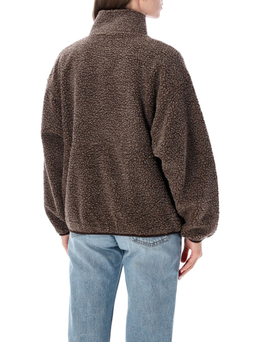 American Vintage Hok Town Pile High-Collar Oversized Fleece Jacket