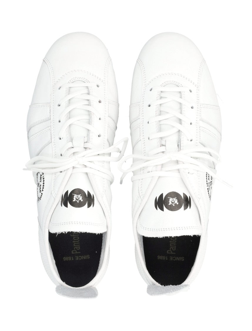 Pantofola D'oro 540 Football Inspired Black Leather Sneakers