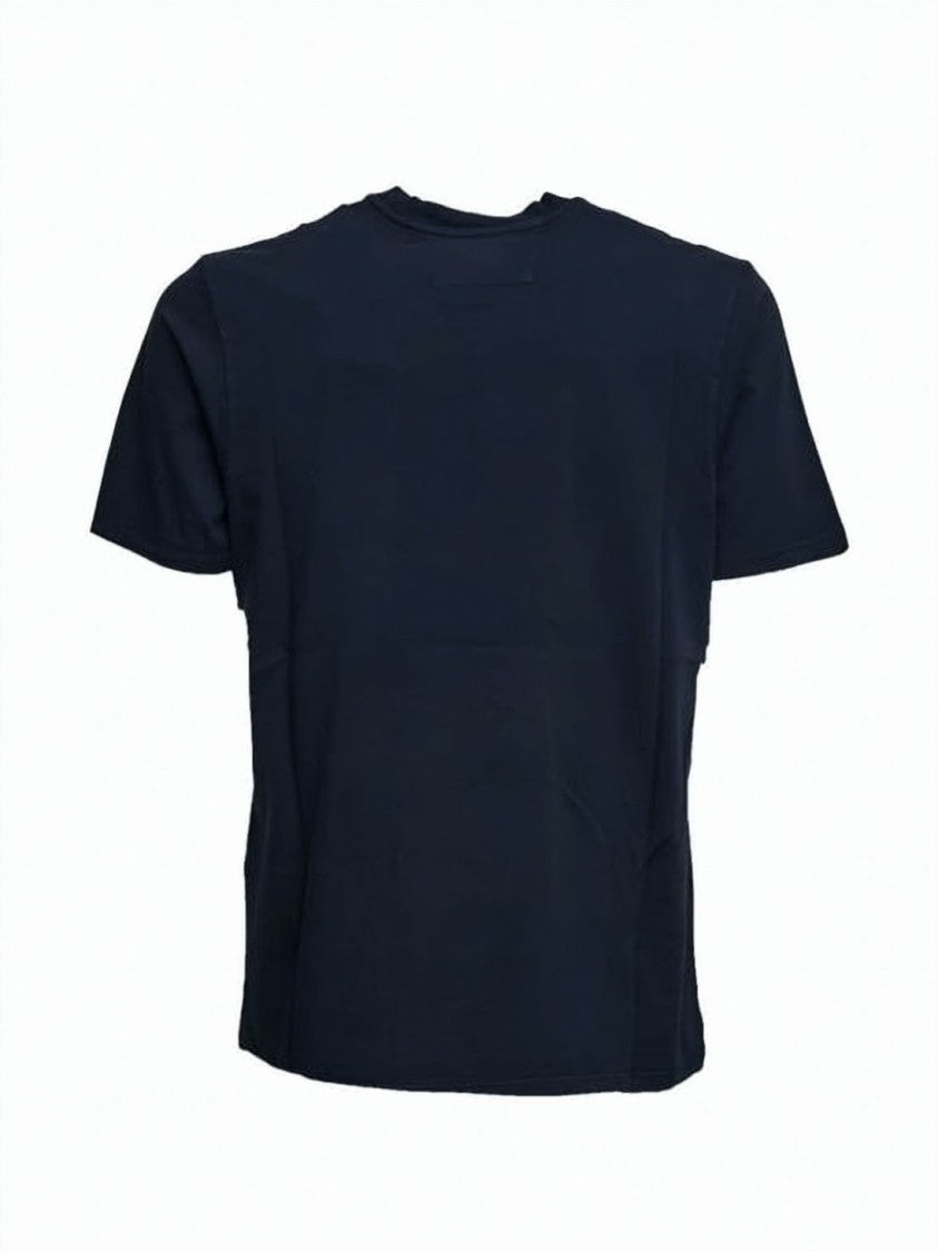 C.P. Company Minimalist Black Short-Sleeved T-Shirt With Rectangular Patch