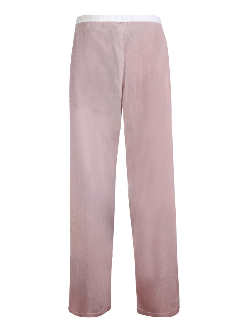 Maison Margiela Pink Wide Leg Trousers