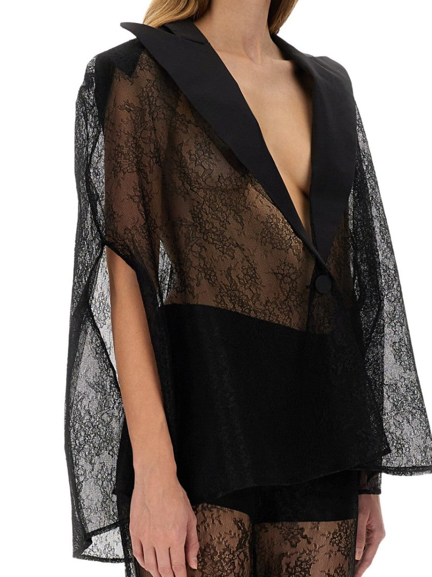 Nina Ricci Blazer-Inspired Lace Cape