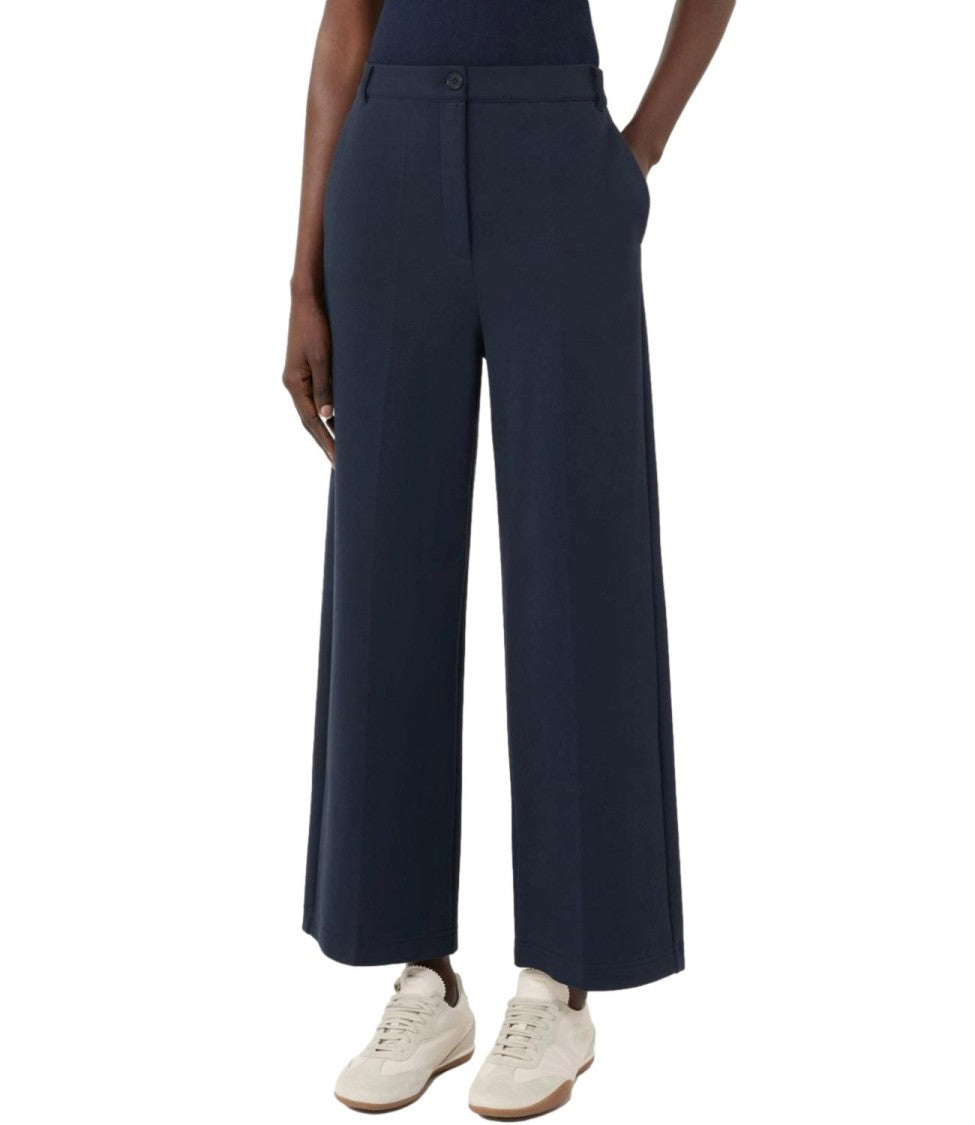 Max Mara Blue Wkdabano Cotton Casual Trousers