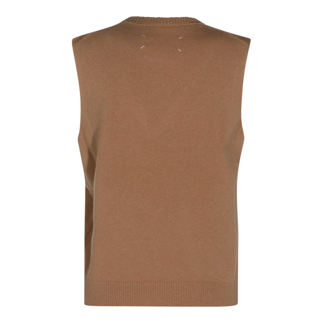 Maison Margiela Camel Virgin Wool Vest Sweater