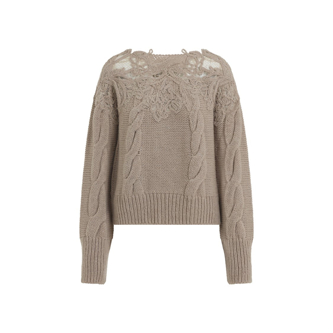 Ermanno Scervino Beige Virgin Wool Pullover