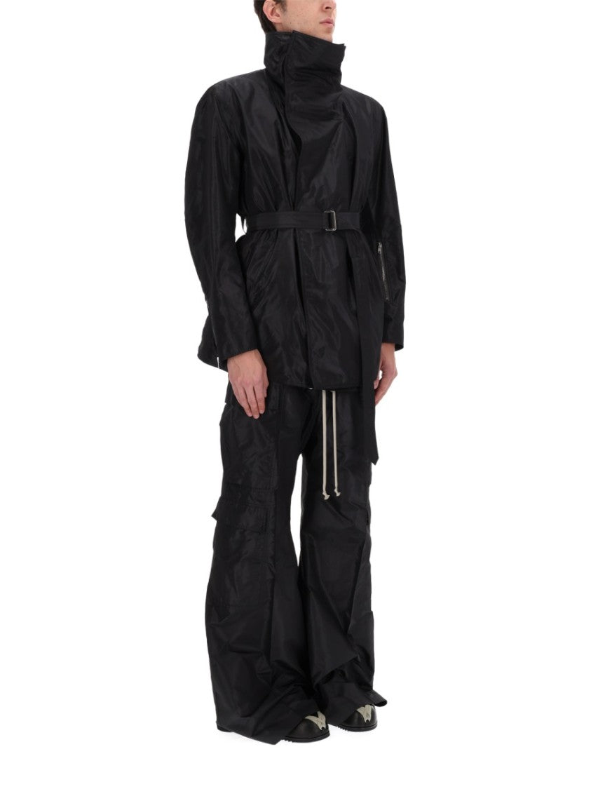 Rick Owens Silk Wide-Leg Cargo Pants