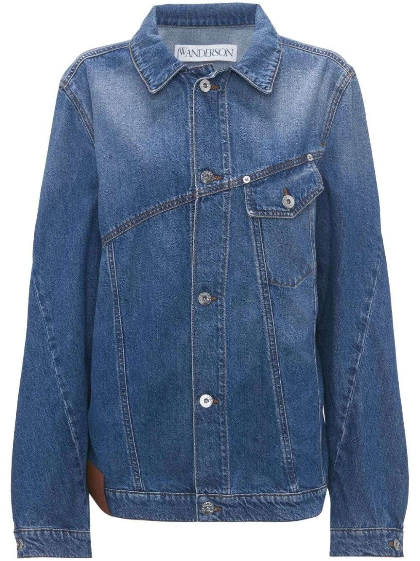 J. W. Anderson Anchor-Logo Deconstructed Denim Jacket