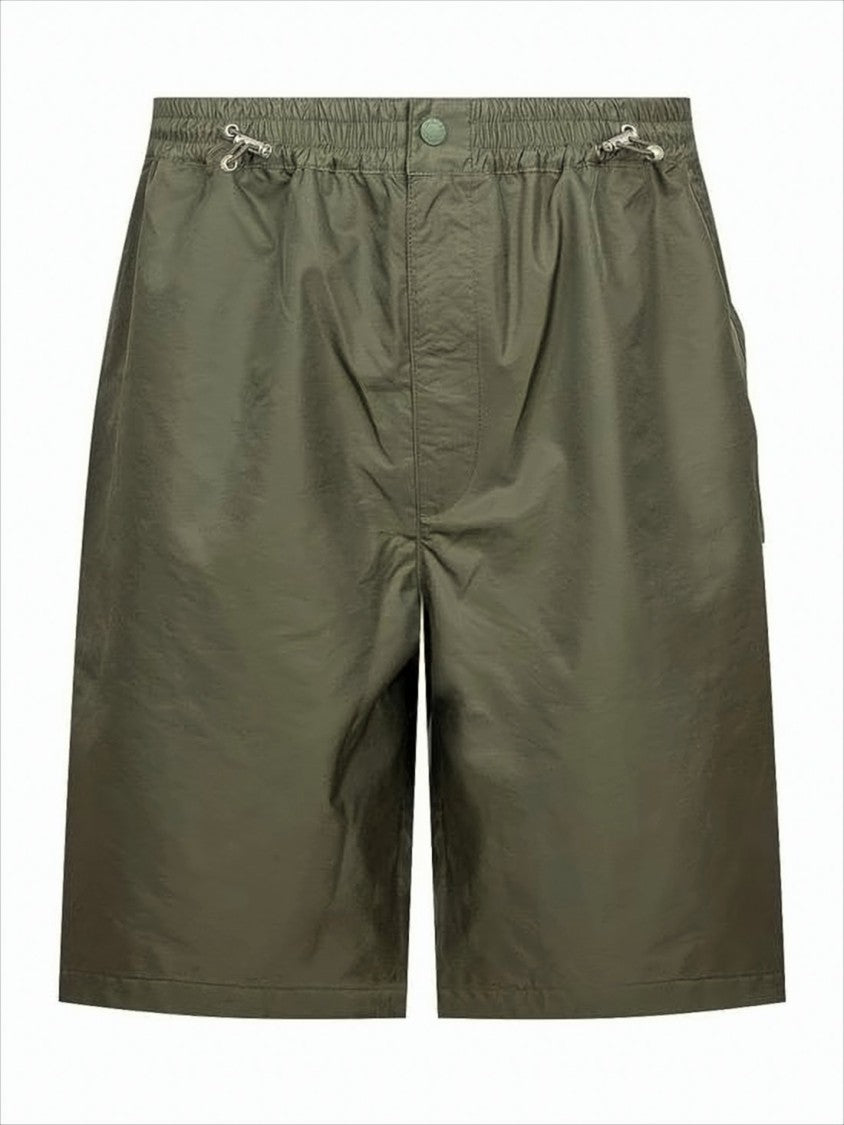 Kenzo Green Relaxed-Fit Shorts With Adjustable Waistband