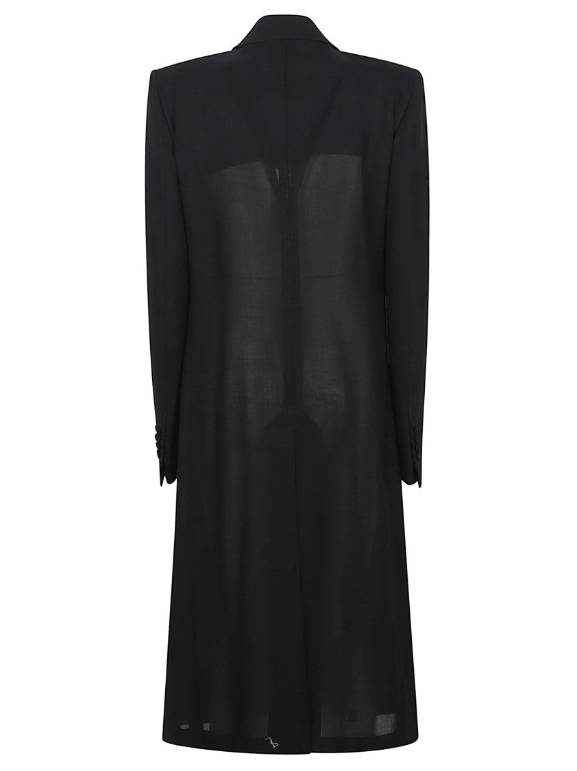 Tom Ford Black Wool Double-Breasted Coat