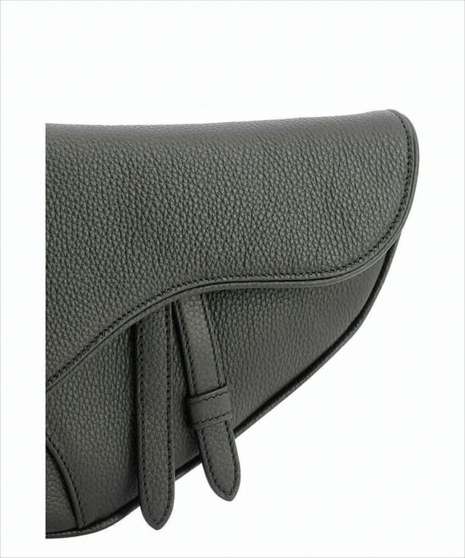 Christian Dior Saddle-Shaped Belt Bag In Textured Cowhide Leather