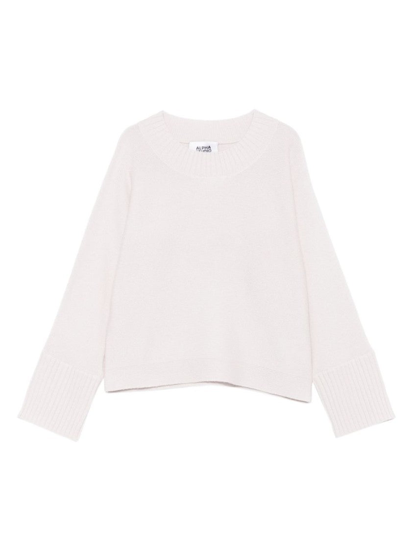 Alpha Studio Fitted Cashmere Blend Sweater