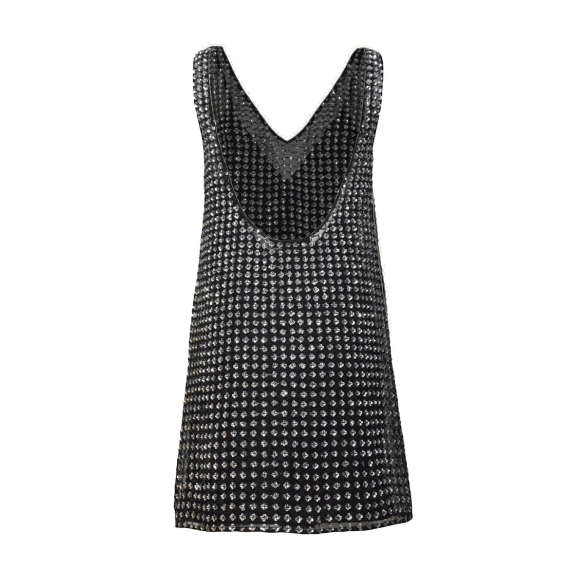 Max Mara Silk Organza Mini Dress With Floral Sequins