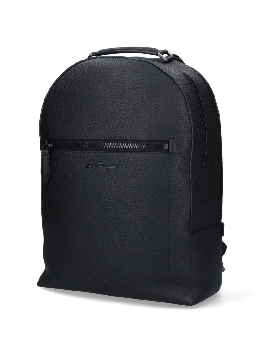 Ferragamo Structured Black Bag With Minimalist Design