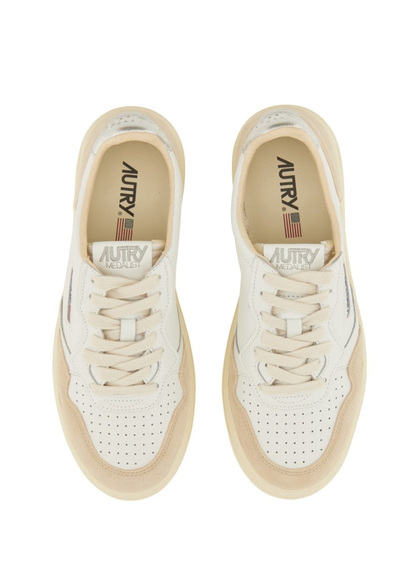 Autry Medalist Low Smooth Suede Panels Leather Sneakers