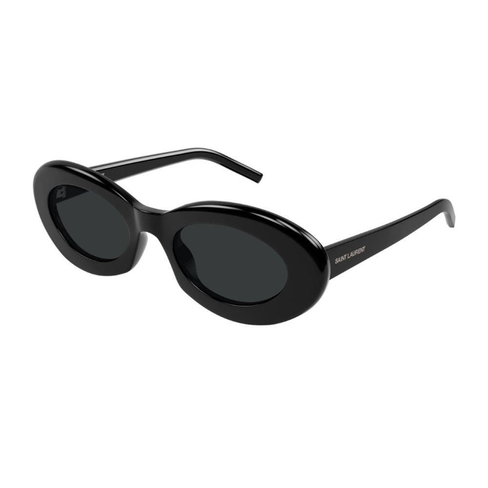 Saint Laurent Sl 594 Linea Sl Logo 008 Black Oval Frame Sunglasses