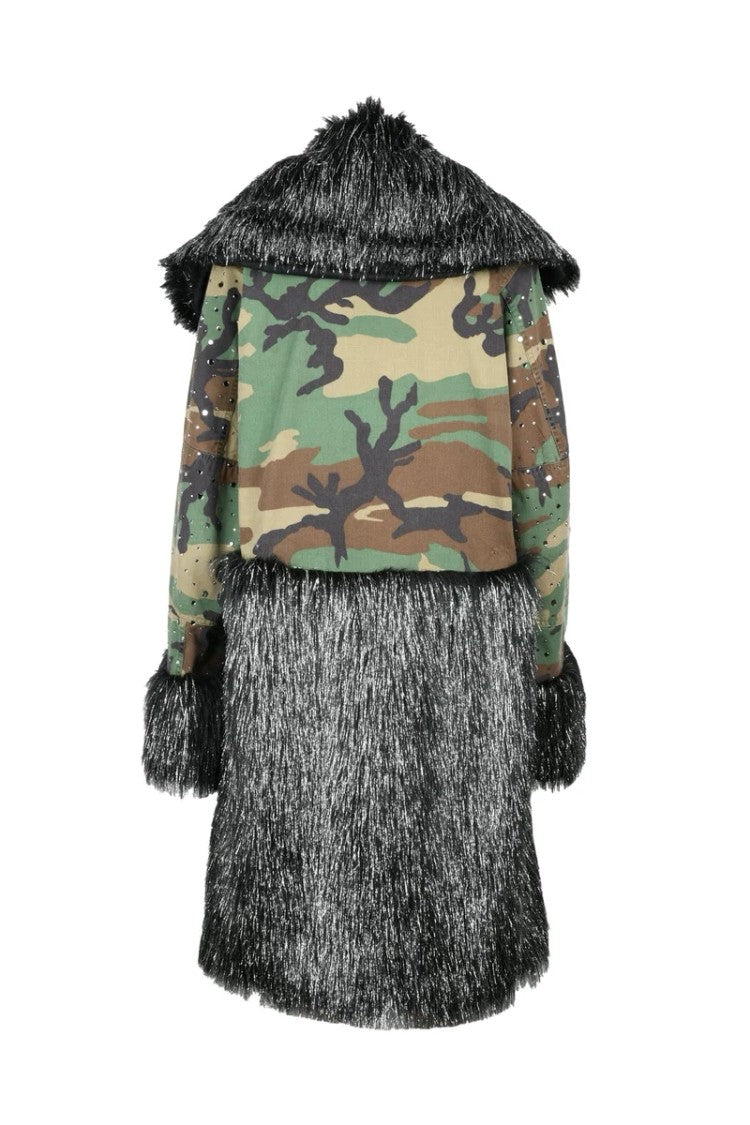 Rossano Perini Canvas Duster Coat - Green/Black