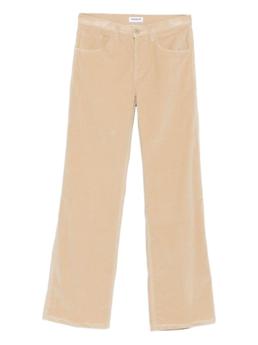 Dondup Beige Jeans With Flared Leg