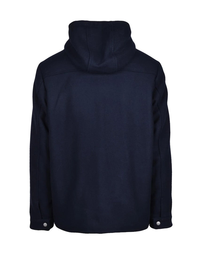 Jack & Jones Practical Deep Navy Parka With Combined Closure And Quilted Lining