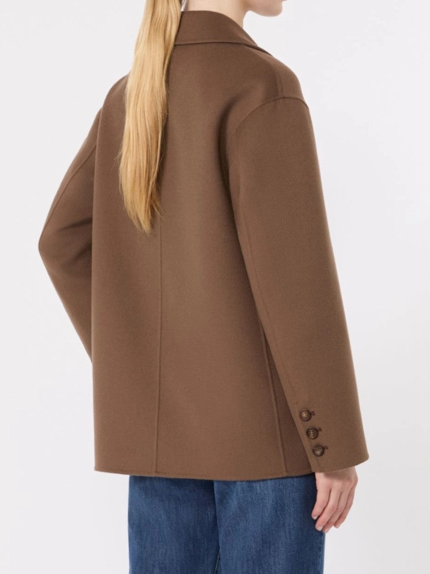 Max Mara Warm Brown Smmelfi Structured Boxy Jacket