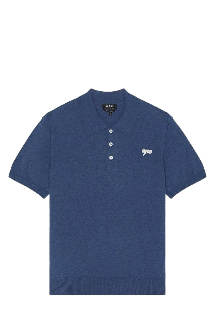 A.P.C. Short-Sleeved Crew Neck Sweater With Button Placket