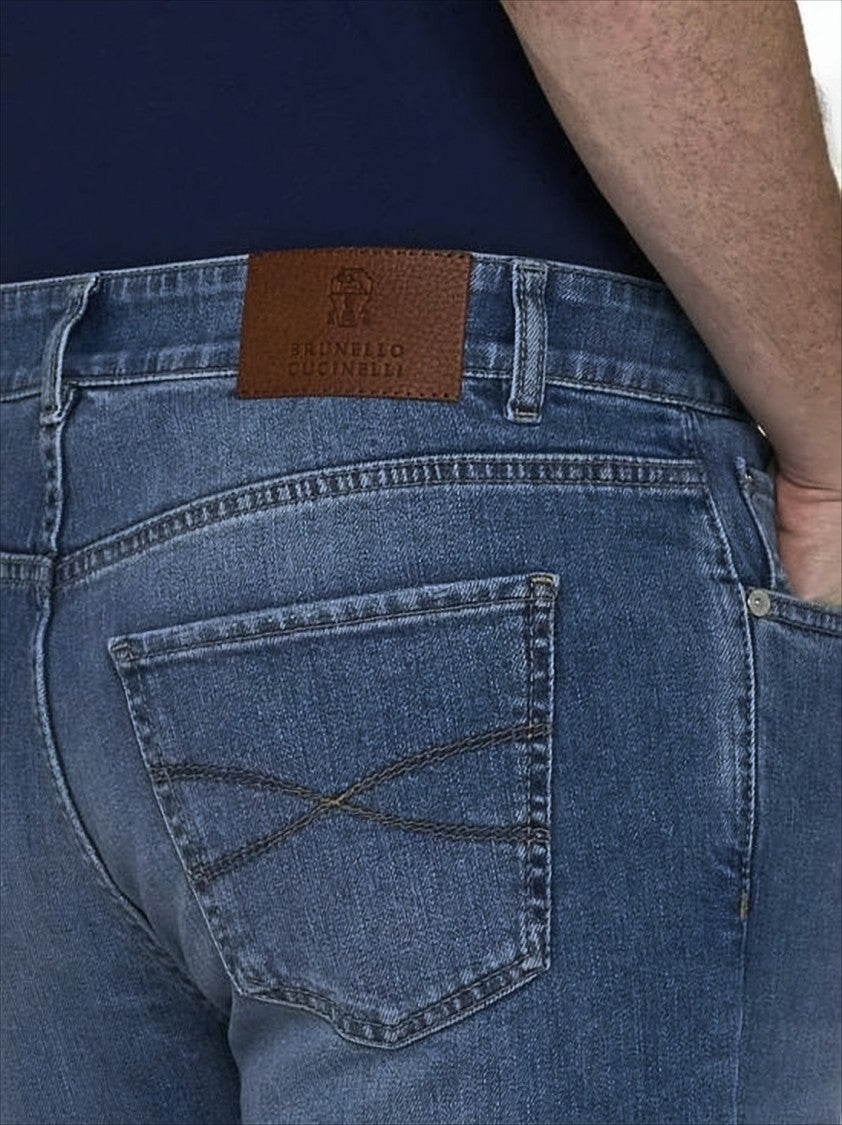 Brunello Cucinelli Straight-Leg Denim Pants With Classic Five-Pocket Design