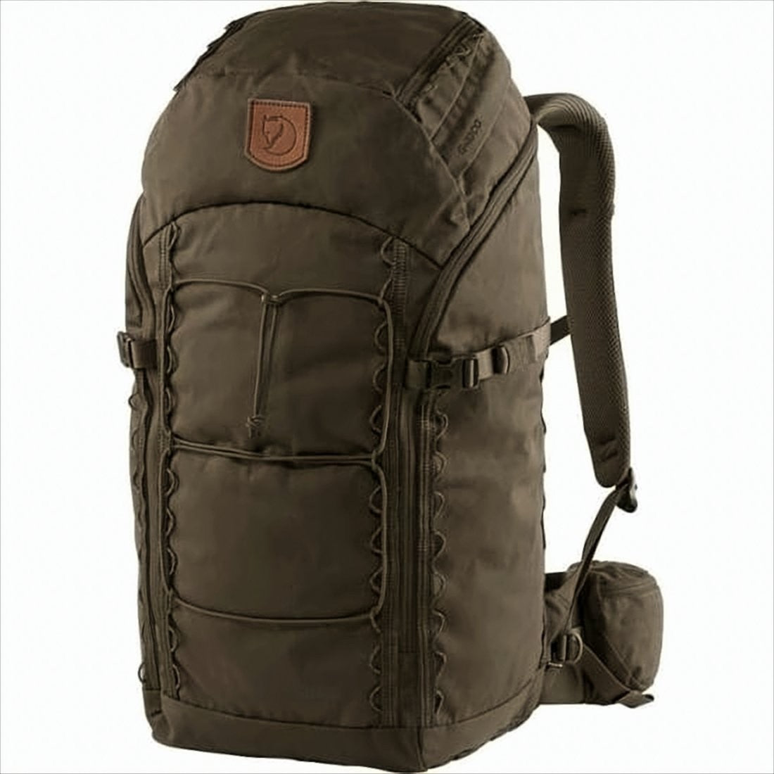 Fjallraven Kanken Tall Rectangular Brown Backpack With Multiple Compartments