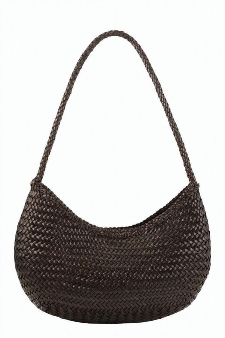 Dragon Diffusion Crescent Shape Braided Strap Shoulder Bag