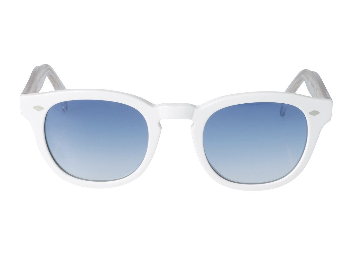 Kador White Jolly Cal 49 Translucent Gradient Blue Sunglasses