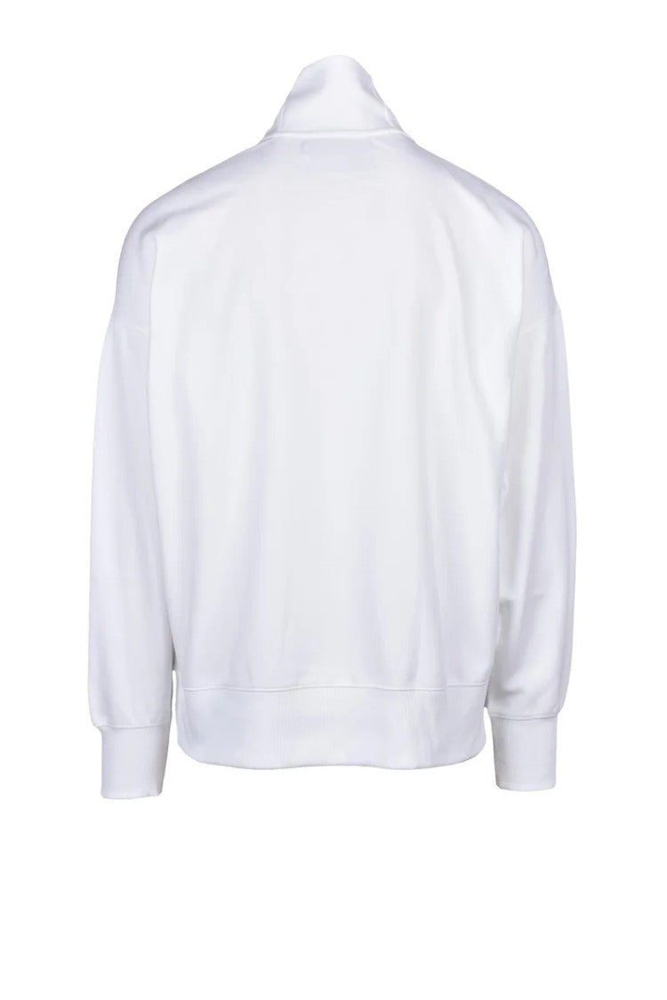 Calvin Klein Jeans White Half-Zip Crewneck Sweatshirt