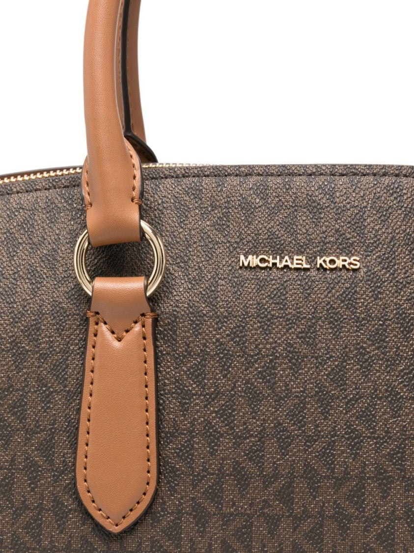 Michael Kors Structured Handbag In Dark Brown Monogram