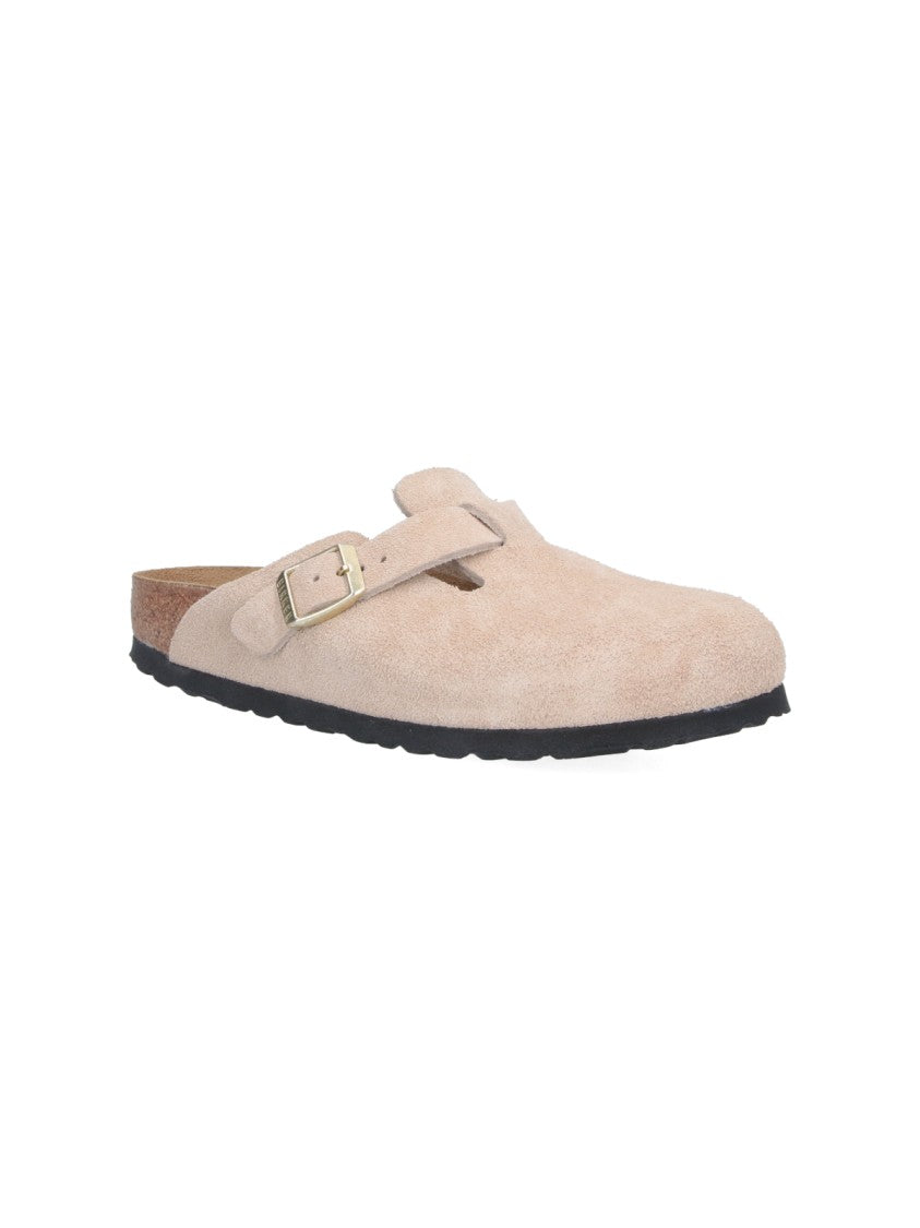 Birkenstock "Boston" Mules – Beige