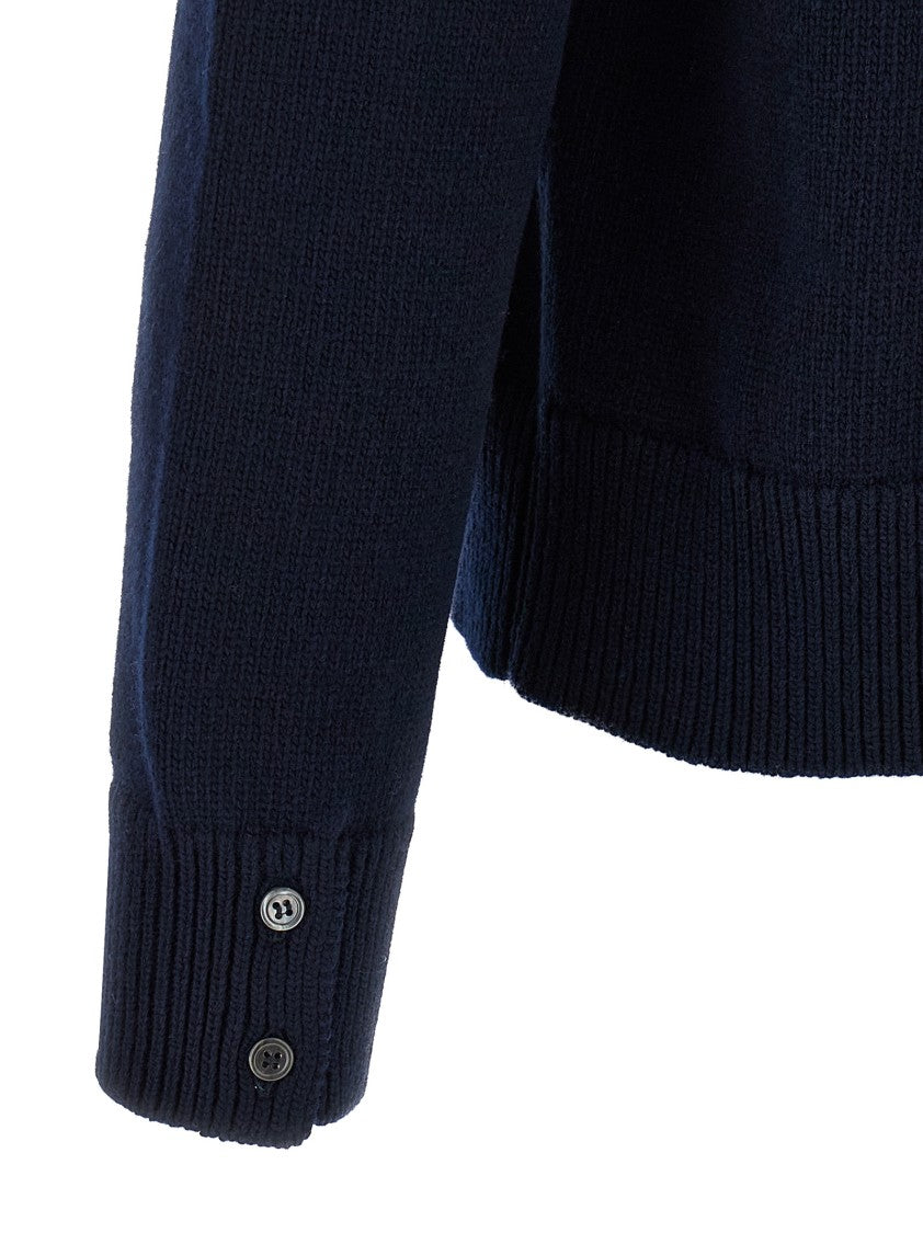 Thom Browne 4Bar Half Zip Sweater