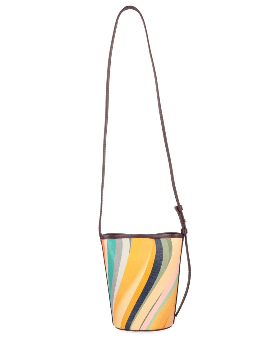 Paul Smith Mini Bucket Cow Leather Swirl Bag