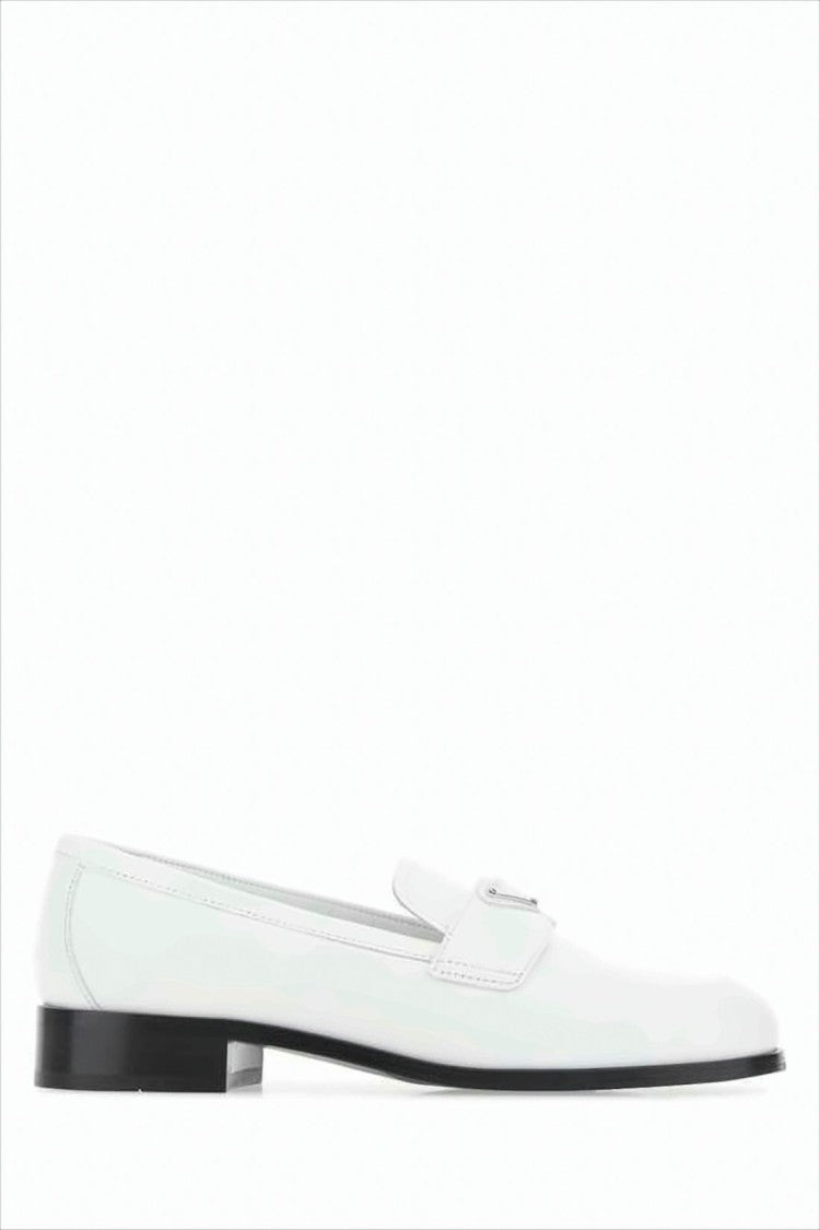 Prada Minimalist White Calf Leather Loafers