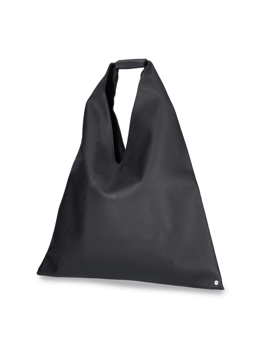 Mm6 By Maison Margiela "Japanese" Tote Bag, In Black Calfskin