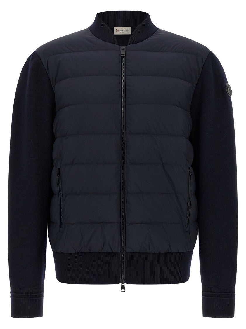 Moncler Two-Material Cardigan