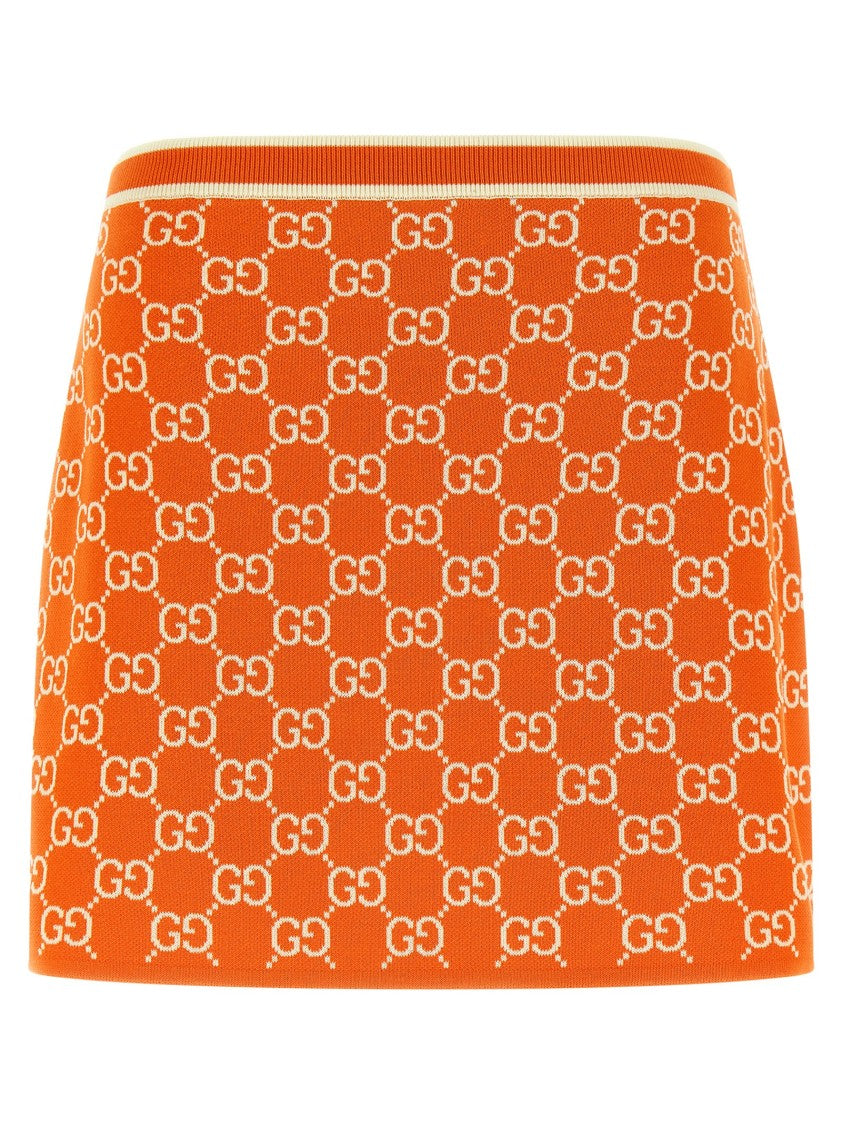 Gucci Gg Jacquard Skirt