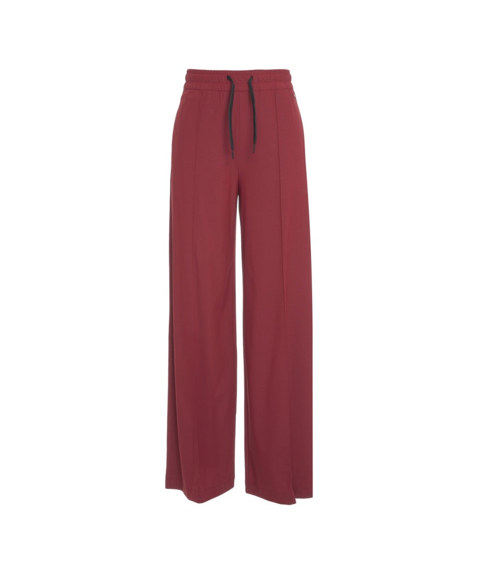 Alpha Tauri Wide-Leg Palazzo Trousers With Drawstring Waistband