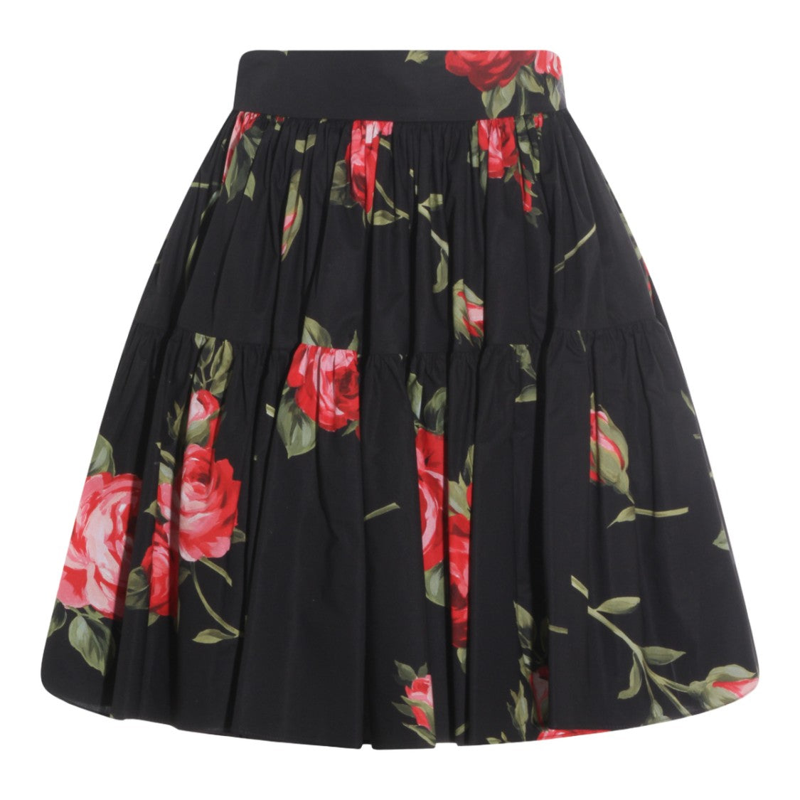 Dolce & Gabbana Floral Patterned Skirt With Fitted Waist
