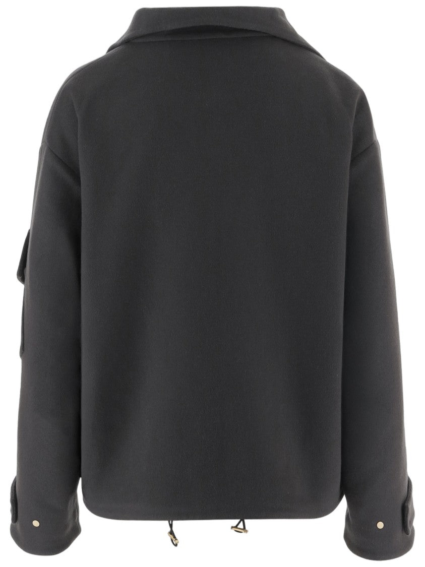 Giorgio Armani Cashmere Jacket With High Collar And Multi-Pocket Design
