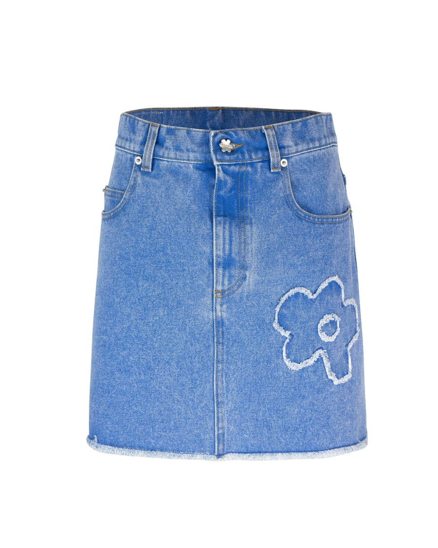 Marni Denim Miniskirt With Patches